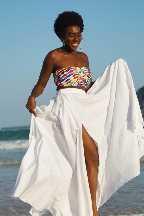 Sange Slit Maxi Skirt - Floral