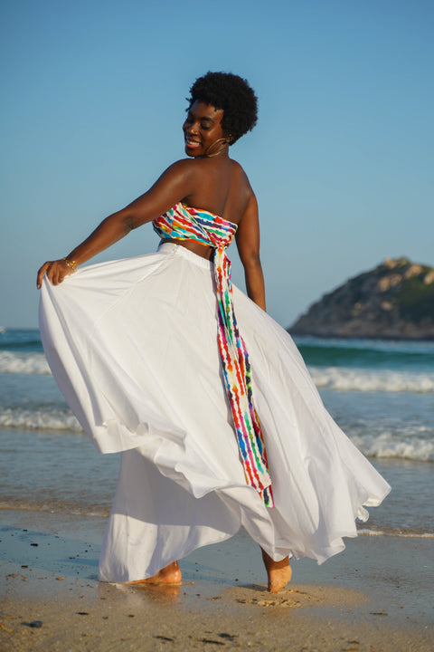 Sange Slit Maxi Skirt - Floral