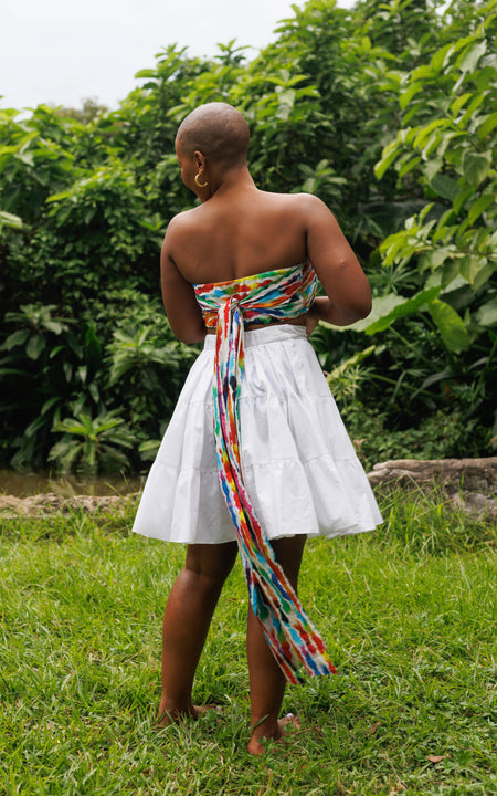 Tanji Tide Tiered Mini Skirt