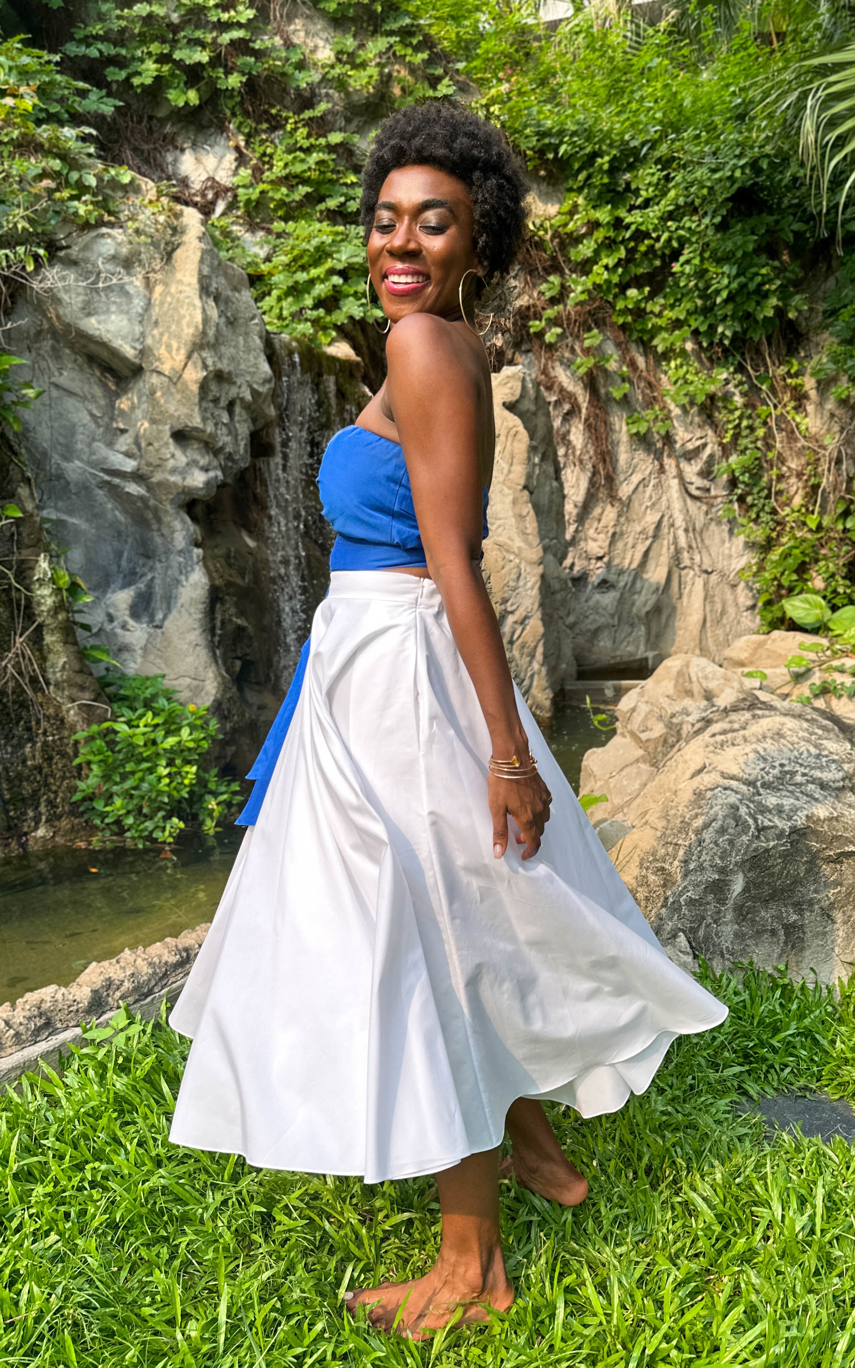 Assinie Sway Flared Midi Skirt