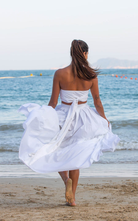 Tanji Tide Tiered Maxi Skirt - Floral