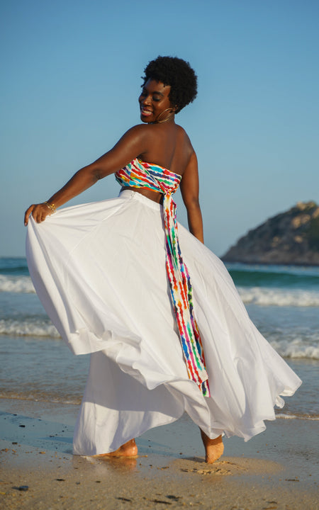 Sange Slit Maxi Skirt - Floral