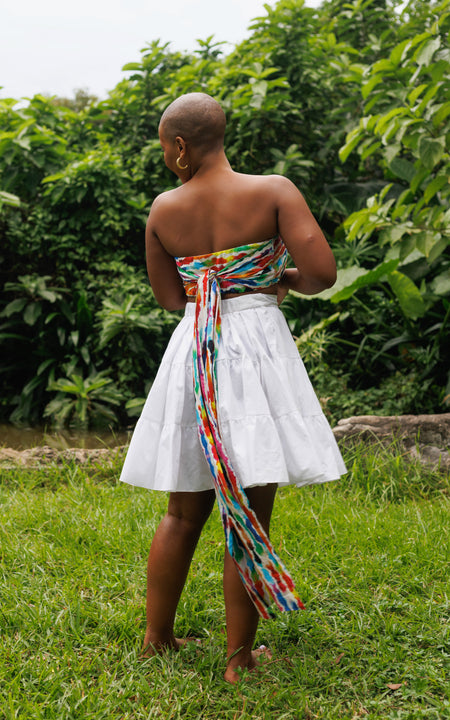 Tanji Tide Tiered Mini Skirt - Floral