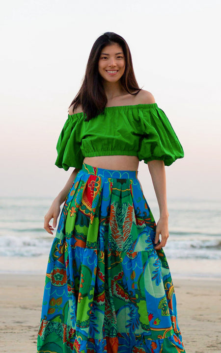 Gazi Glory Crop Top - Blue