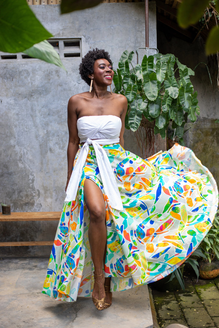 Sange Split Maxi Skirt - Gemstone – Beam Bold