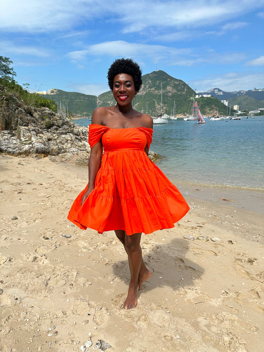 Varela Reef Mini Dress - Orange