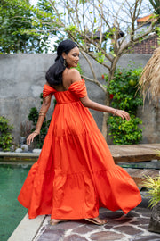 Varela Reef Maxi Dress - Orange