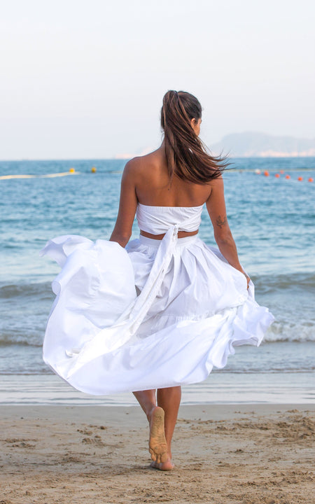 Tanji Tide Tiered Maxi Skirt